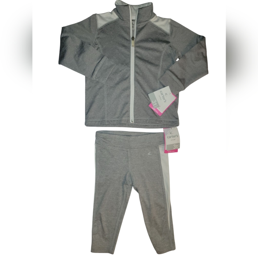 Carter's Gray and White Toddler Tracksuit
